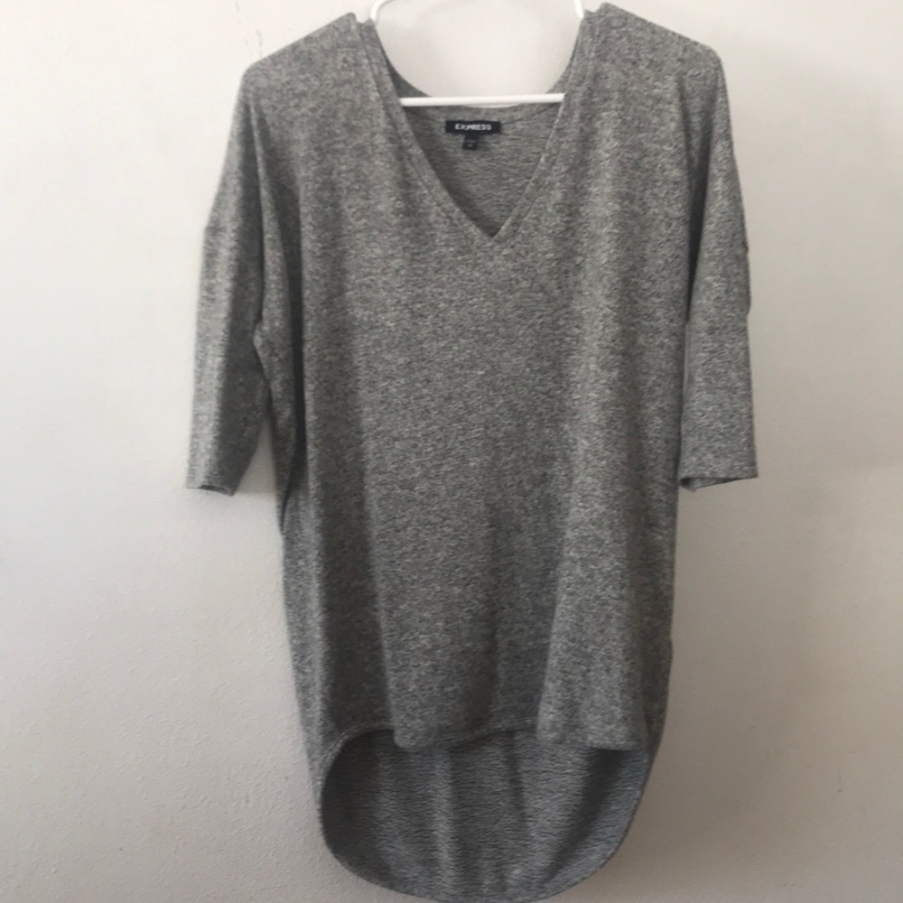 Grey v-neck sweater from express